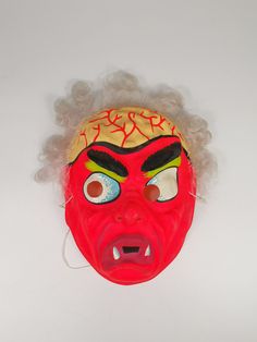 Halloween Carnival Greek Vintage Plastic Mask Monster Great addition for Masks collectors. It is bargain for this price get it quickly and added for your collection! Dimensions: 23 cm Height 17 cm Length Condition: Moderate condition regarding it's plenty years of age. It is little wrankled on the head also needs cleaning. It is as seen,please see the pictures before bidding. WE DON'T ACCEPT RETURNS! Thank you! Please see pictures for details or just ask me for more For more items please visit o Vintage Halloween Masks And Prosthetics For Costume Party, Vintage Halloween Costume Masks And Prosthetics, Vintage Masks For Costume Party, Novelty Red Masks And Prosthetics For Halloween, Mask Monster, Plastic Mask, Costume Masks, Vintage Halloween Decorations, Costume Mask