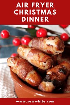 air fryer christmas dinner recipe in a bowl