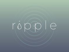 the word ripple in white on a gray background