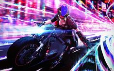 Cyberpunk Motorcycle Desktop Wallpapers - Wallpaper Cave Art Cyberpunk, Neo Tokyo, Motorcycle Wallpaper, Futuristic Motorcycle, Cyberpunk Girl, Cyberpunk City, Arte Cyberpunk, Kid Friendly Travel Destinations, Cyberpunk Art