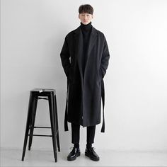 Men'S Winter Suit Collar Loose Mid-Length Casual Woolen Coat Mens Winter Suits, Coat With Belt, Suit Collar, Winter Suit, Mens Winter Coat, Men's Leather Jacket, Men’s Suits, Woolen Coat