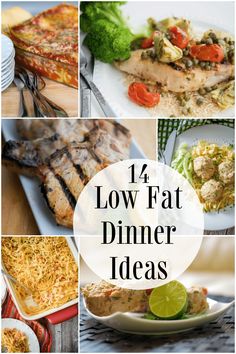 14 Low Fat Dinner Ideas Low Fat Dinner Ideas, Low Fat Dinner Recipes, Healthy Low Fat Recipes, Low Fat Chicken, Fat Foods, Low Fat Diets