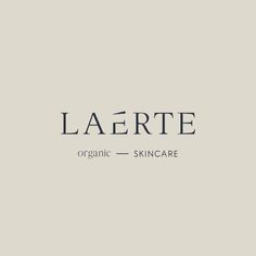 the label for laerte organic skin care product on a white background with black lettering