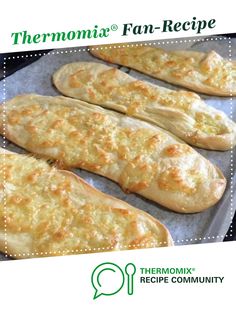 thermomix recipe for bread is shown in front of an advertise