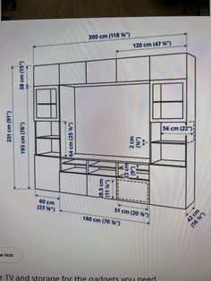 an image of a tv and storage for the gadgets you need