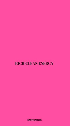 a pink book cover with the words rich clean energy