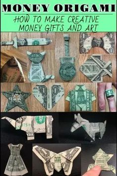 money origami how to make creative money gifts and art with instructions for beginners