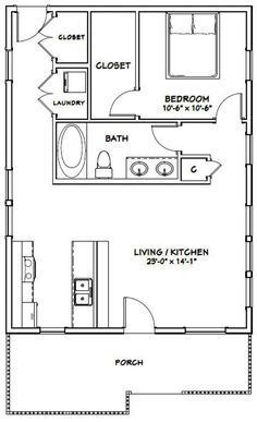 the floor plan for a two bedroom, one bathroom apartment with an attached kitchen and living room