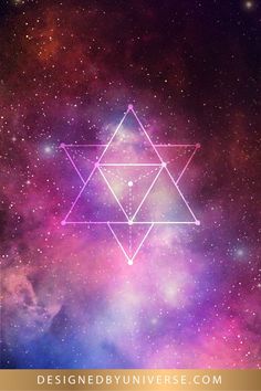 the star of david is shown in purple and blue with stars around it, as well as