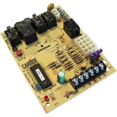 an electronic board with various components on it