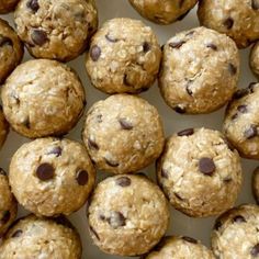 a close up view of some cookies and muffins