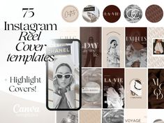 the instagramm cover templates are shown here