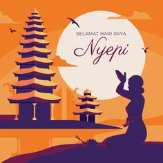 Gambar Ucapan Selamat Hari Raya Nyepi 2021 #HariRayaNyepi #TahunBaruSaka #SelamatHariRayaNyepi Hari Raya Nyepi, Nyepi Day, Hindu New Year, Eid Mubarak Stickers, Beautiful Tropical Fish, Day Of Silence, Train Illustration, Birthday Wishes Flowers, Selamat Hari Raya