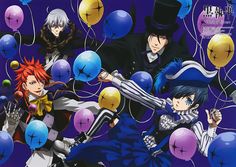 black butler anime characters with balloons