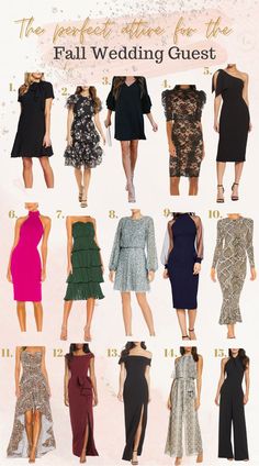 the perfect dress for the fall wedding guest, from bridesmaid to groomsmid