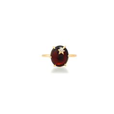 14k gold garnet with white diamond star accent. 0.024 tcw 12x10 mm Gold weight approx. 1.8 grams 1.7mm diamond Garnet Wedding Rings, Garnet Wedding, Garnet Gem, Studded Necklace, Garnet Jewelry, Garnet Ring, Diamond Star, Strawberry Quartz, Anklet Bracelet