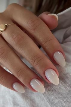 Best Fall Nail Colors of 2023, fall nails 2023, fall nail trends, fall nail color trends, green nails, brown nails, emerald nails, gold nails, plum nails, red nails, white nails, latte nails, Oat Milk Nails | Best Fall Nail Colors of 2023 Short Acrylic Nails Pointy, White Wedding Nails Short, Very Short Acrylics, Neutral White Nails, Summer Europe Nails, Super Short Almond Nails, Hard Gel Nails Design, Extra Short Almond Nails, Small Almond Nails