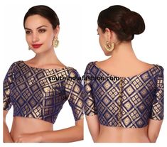 Saree Blouse Boat Neck, Bridal Saree Blouse, Blouse Boat Neck, Plain Blouse Designs, Brocade Blouse Designs, Saree Jacket Designs, Latest Saree Blouse, Indian Blouse Designs, Saree Jackets