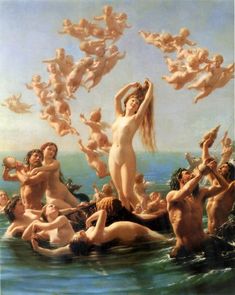 Venus Painting, Venus Art, William Adolphe Bouguereau, Greek Art, A4 Poster, Ethereal Art