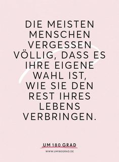 a quote from the german language that is written in black and white on a pink background