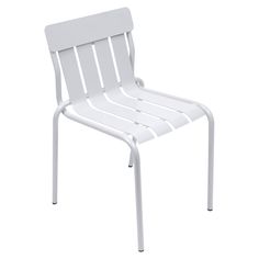 a white plastic chair on a white background