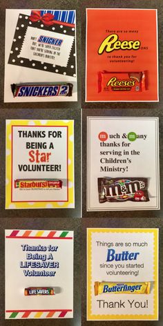 candy bar appreciation cards for teachers to share with their students on valentine's day