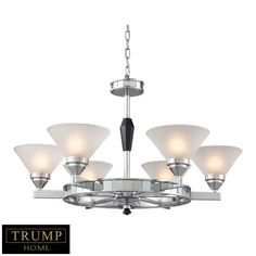 Mercer 30'' Wide 6-Light Chandeliers - Polished Chrome Chandelier Farmhouse, Chrome Colour, Black Chandelier, Central Park