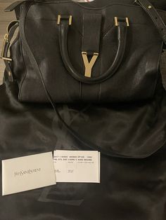 Saint laurent YSL ChYc Cabas Y Ligne Mini Tote Satchel Black Condition is "Pre-owned" in Excellent condition Removable shoulder strap, Max 18 inch drop Dust Bag included Sold as is,100% Authentic Guaranteed. No returns accepted, thanks for looking! Shipped with USPS Priority Mail. Ysl College Bag Black, Tote Bag Black, Mini Tote Bag, Mini Tote, Black Tote Bag, Priority Mail, Yves Saint Laurent, Bags Handbags, Saint Laurent