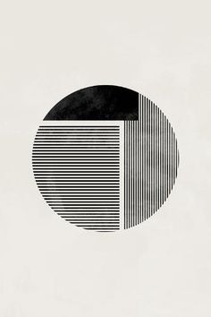 a black and white circle with lines on it