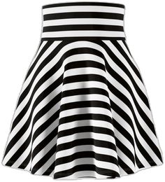 Striped Fitted Flared Skirt, Black Skirt With Vertical Stripes For Summer, Trendy Striped Mini Skirt, Fitted White Skirt With Striped Hem, Chic Striped Stretch Skirt, Fitted Black Skirt With Vertical Stripes, Chic Striped Full Skirt, Casual Black Flared Dress, Chic Full Skirt In Striped Color