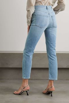 CITIZENS OF HUMANITY Jolene high-rise slim-leg jeans | NET-A-PORTER Citizens Of Humanity, Slim Leg, Light Denim, Classic Blue, Slim Legs, Net A Porter, Women Collection, Leg Jeans, Luxury Design