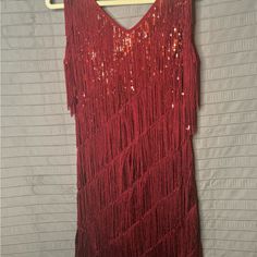 Women Pretty Guide Flapper Dress Sequined 1920's Gatsby Party Cocktail Red (S) Nwt ' Red Flapper Dress, 1920 Gatsby, Gatsby Party, Tulip Dress, Striped Sleeveless Dress, Red Fits, Red S, White Halter Maxi Dress, Backless Maxi Dresses