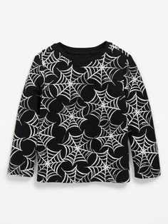 Unisex Long-Sleeve Printed T-Shirt for Toddler | Old Navy Long Sleeve Letter Print T-shirt For Fall, Fall Letter Print Long Sleeve T-shirt, Fall Long Sleeve T-shirt With Letter Print, Fall Long Sleeve Letter Print T-shirt, Black Long Sleeve T-shirt For Fall, Long Sleeve Black Top For Halloween, Black Long Sleeve Top For Halloween, Fall Graphic Print Long Sleeve Sweatshirt, Black Crew Neck Long Sleeve Top For Winter