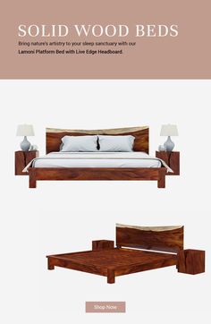 the bed frame is made from solid wood