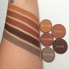 Warm brown pressed shadows by @colourpopcosmetics launching tomorrow at 10am PST! Popular Demand has more of a red undertone than Top Notch! High End Makeup Products, Earthy Makeup, Eyeshadow Swatches, Warm Browns, Colourpop Eyeshadow, Smokey Eyeshadow, Purple Makeup, Colourpop Cosmetics, High End Makeup