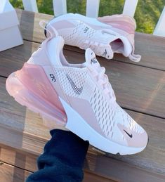 Trending Shoes For Men, Swarovski Nike, Shoes Customized, Pink Tennis Shoes, Nike 270, Trendy Shoes Sneakers