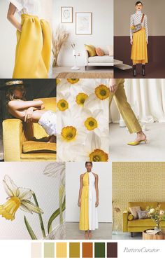 the color scheme is yellow and white, with sunflowers in shades that match