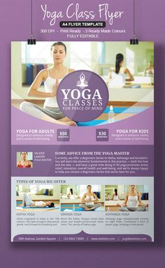 yoga class flyer template - flyers print templates