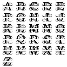 an old english alphabet with capital letters