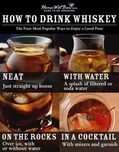 how to drink whisky with different types of drinks in pitchers and pitchers