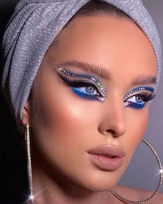 Ballroom Makeup, Rhinestone Makeup, Dance Makeup, Halloween Makeup Inspiration, Smink Inspiration, Glam Makeup Look, Glamorous Makeup