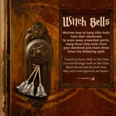 Bell Witch, Witch Bells, Wiccan Magic, Magic Spell Book, Wiccan Witch, Magick Spells, Wiccan Spell Book, Witch Craft, Witchcraft Spell Books