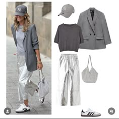 What To Wear Winter, Outfit Pantalon, Casual Rompers, Grey Outfit, Fall Winter 2024, City Style, Look Casual, Art Clothes