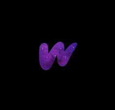 the letter w is made up of purple liquid