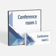 the conference room 1 sign is shown next to it's box