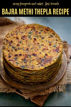 Bajri methi Thepla or  are a delicious and wholesome Gujarati pan fried flatbreads. Also known as Bajra methi dhebra, prepared with fresh fenugreek leaves and millet flour. It can be served for breakfast, lunch or dinner. Also these are considered as popular Gujarati snack thus good for kids lunchbox too. Jowar Recipes, Gujarati Snacks, Pearl Millet, Indian Flat Bread, Veg Snacks, Millet Flour, Millet Recipes