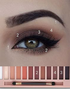 Everyday Eye Makeup Tutorial, Daily Eye Makeup, Make Up Guide, Drawing Makeup, Eye Makeup Guide, Makeup Wallpaper, Wallpaper Makeup, Membentuk Alis, Bentuk Alis