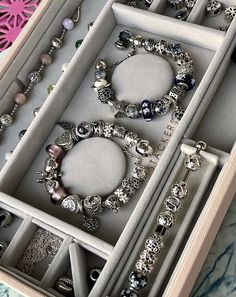 Pandora Jewelry Box, Stackers Jewellery, Funky Jewelry, Pandora Bracelets, Pandora Bracelet