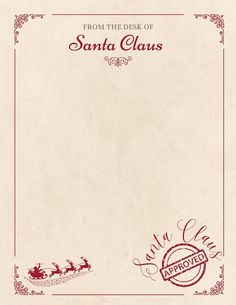 santa claus's letter from the desk of santa claus