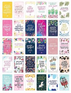 a collage of different greeting cards with the words i love you to the bottom